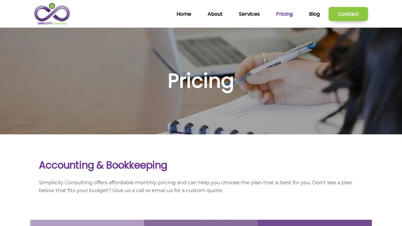 Simplicity Consulting page