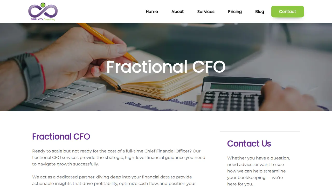Simplicity Consulting page