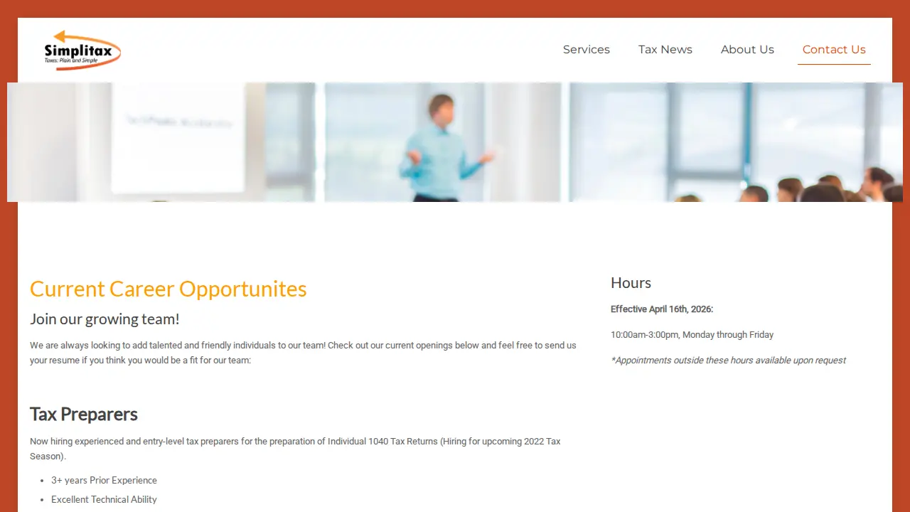 Simplitax page