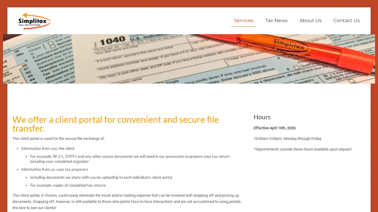 Simplitax page