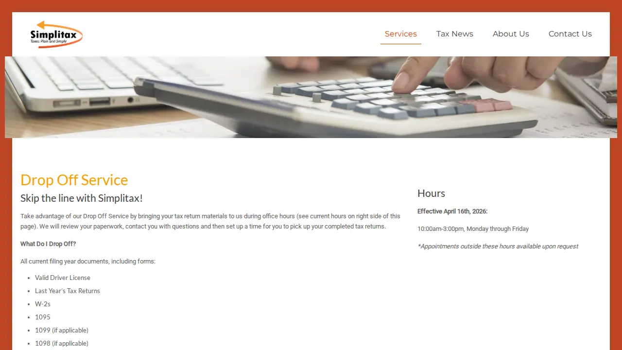 Simplitax page
