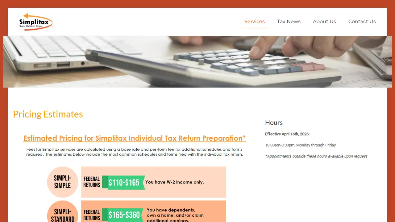 Simplitax page