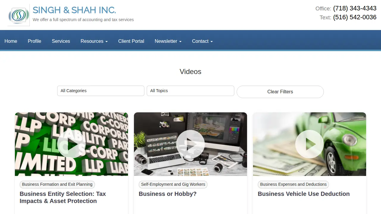 Singh & Shah Inc page