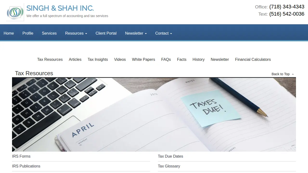 Singh & Shah Inc page