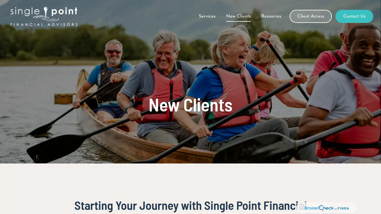 Single Point Financial page
