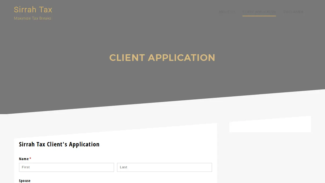 Sirrah Tax page