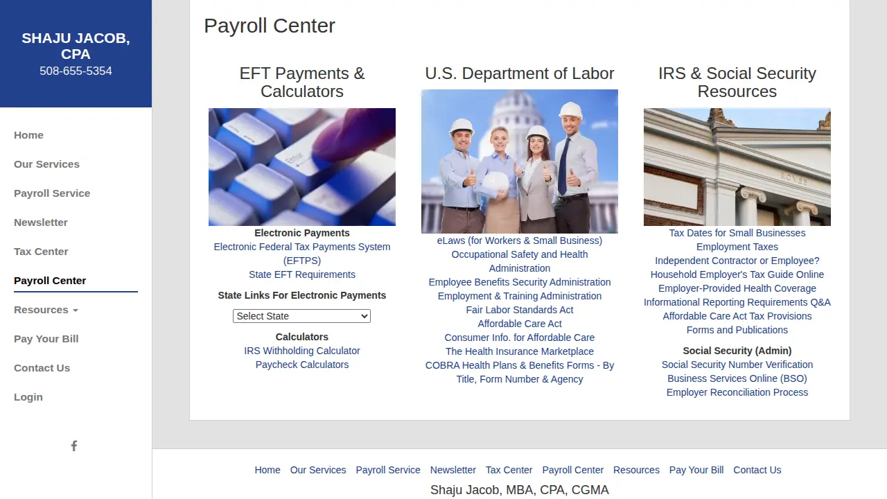 Shaju Jacob, CPA page