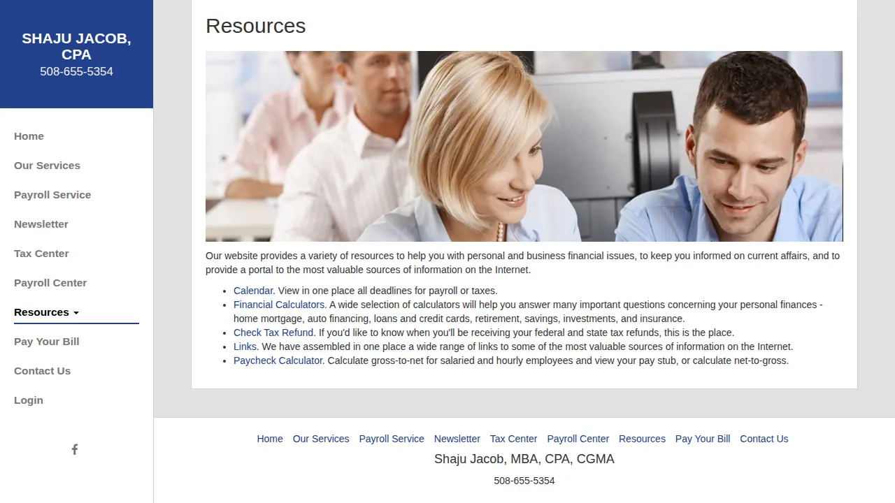 Shaju Jacob, CPA page