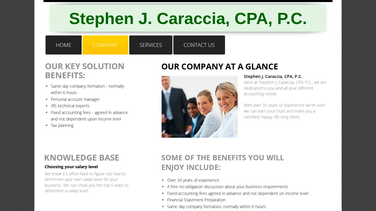 Stephen J. Caraccia, CPA, P.C. page