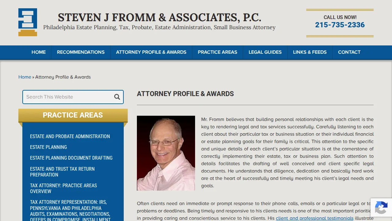 STEVEN J. FROMM & ASSOCIATES, P.C. page