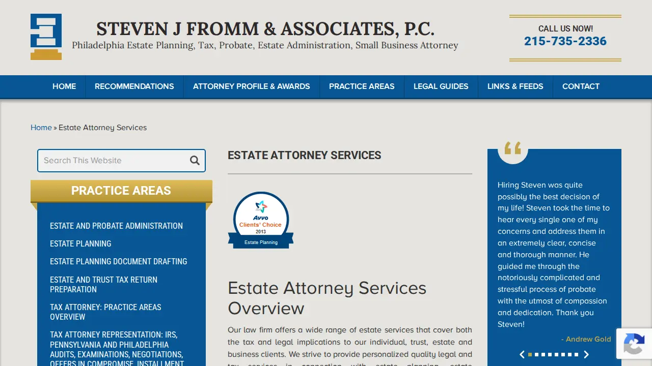 STEVEN J. FROMM & ASSOCIATES, P.C. page