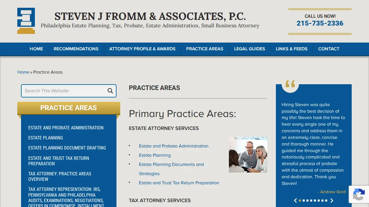 STEVEN J. FROMM & ASSOCIATES, P.C. page