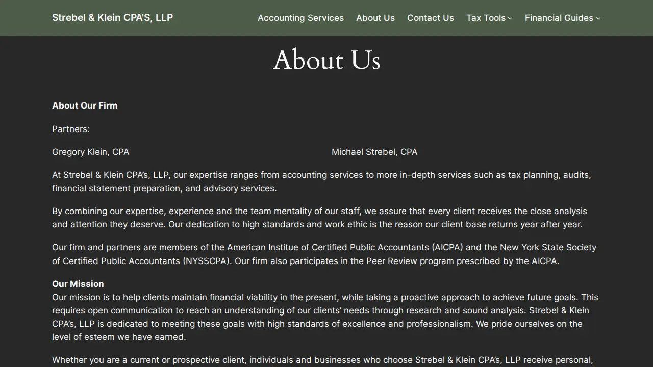 Strebel & Klein, LLP page