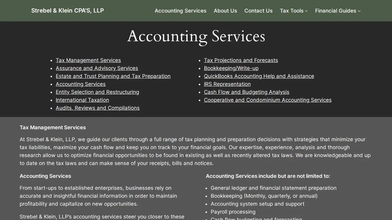 Strebel & Klein, LLP page