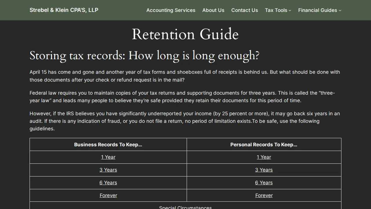 Strebel & Klein, LLP page
