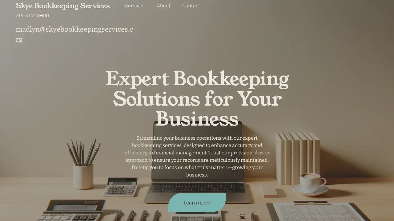 Skye Bookkeeping Services website