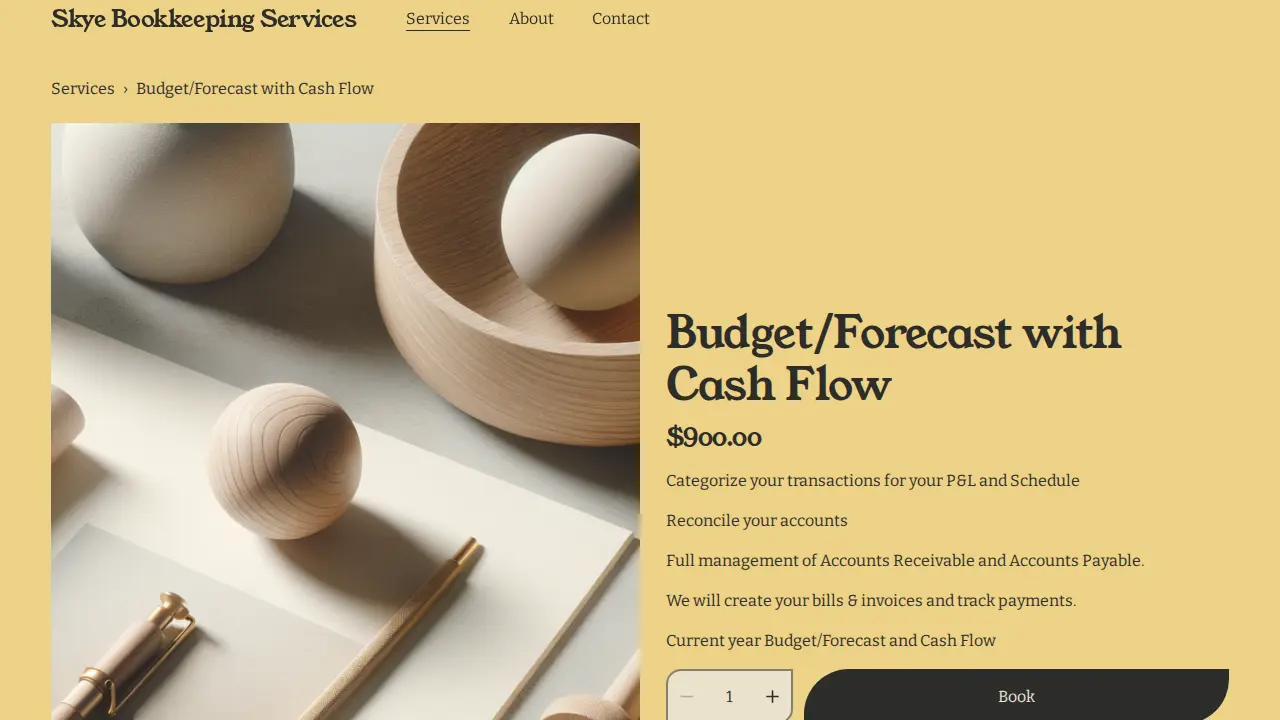 Skye Bookkeeping Services page