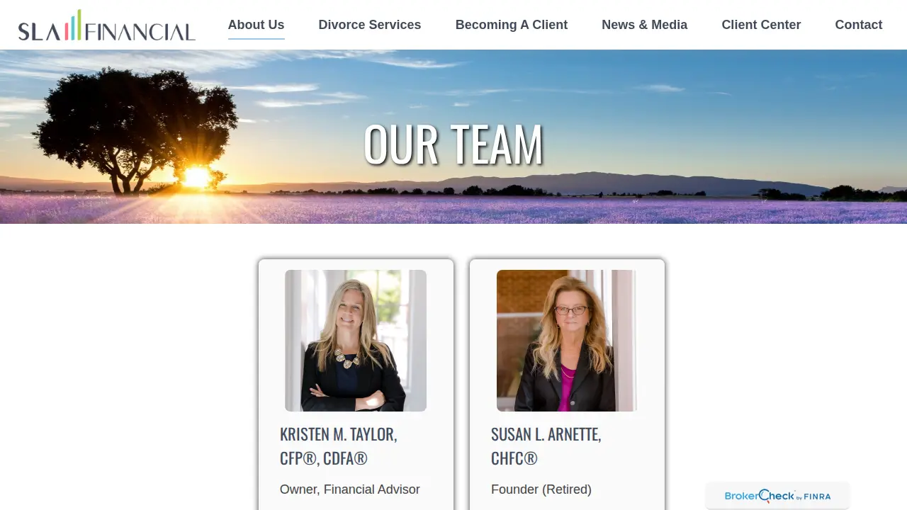 SLA Financial page