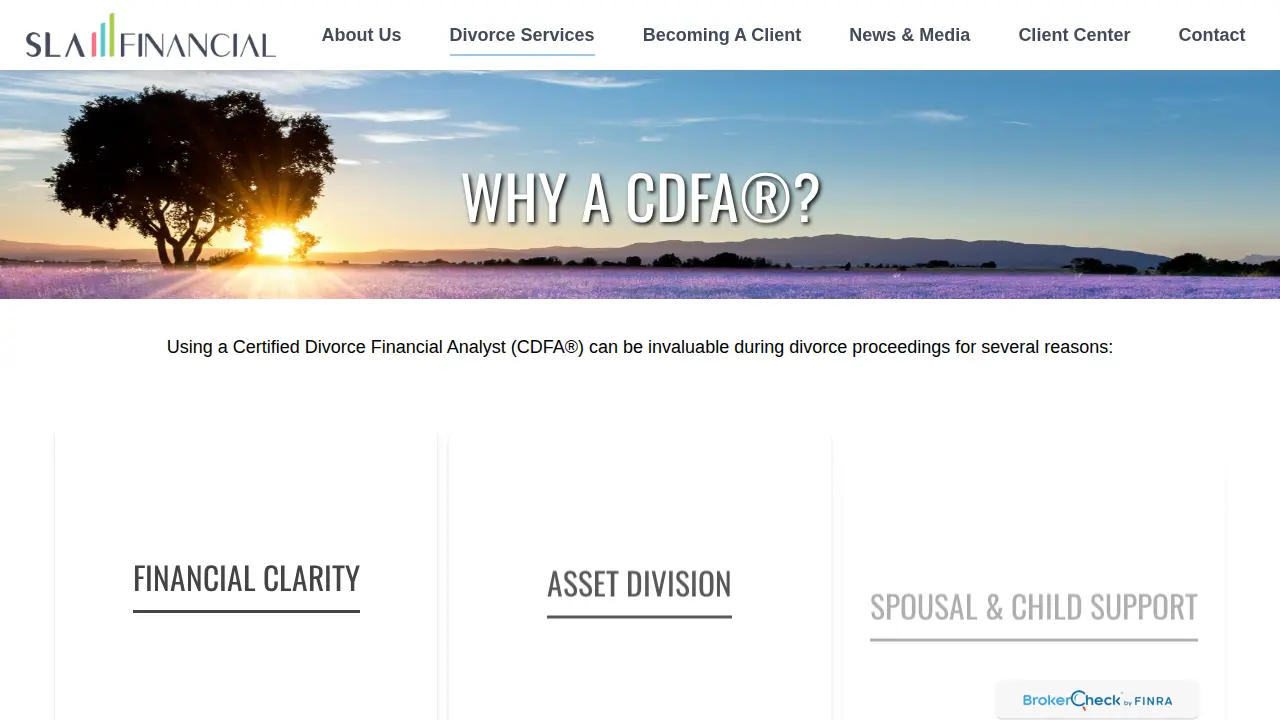 SLA Financial page
