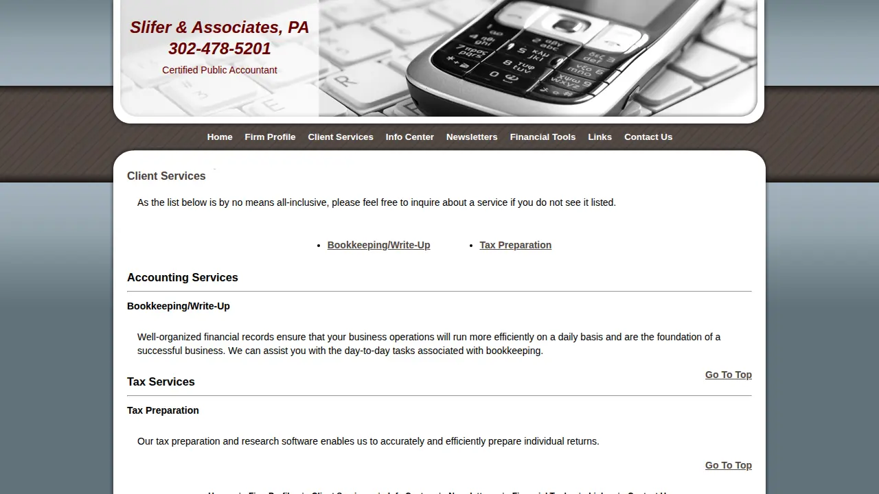Slifer & Associates PA page