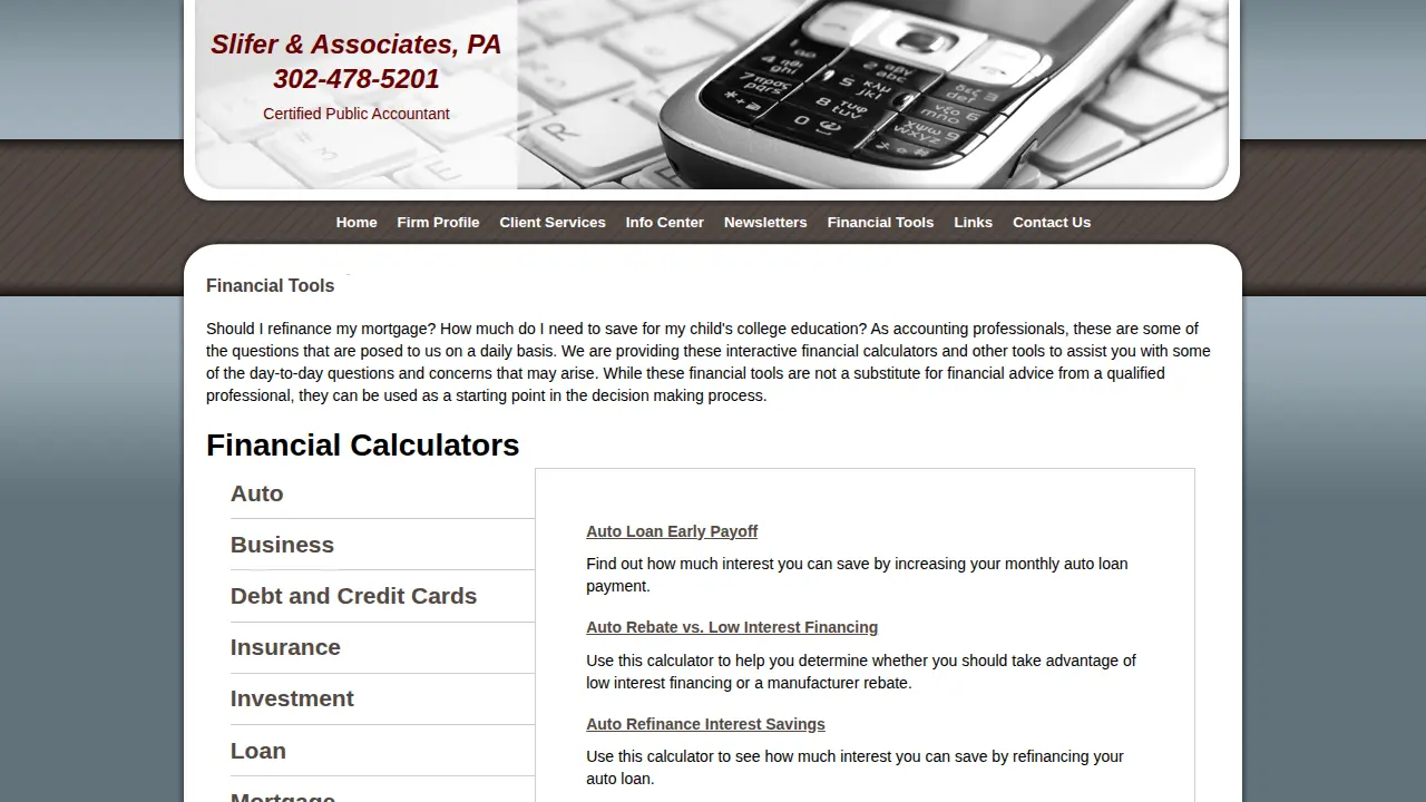Slifer & Associates PA page