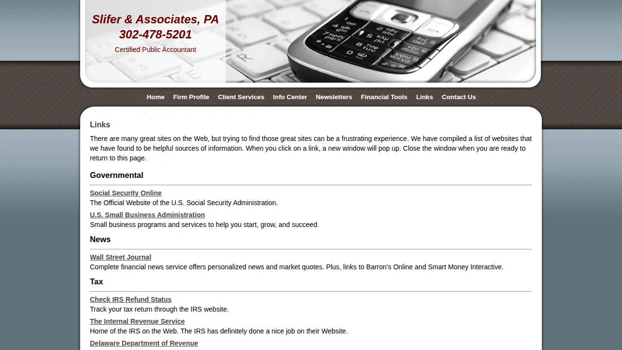 Slifer & Associates PA page