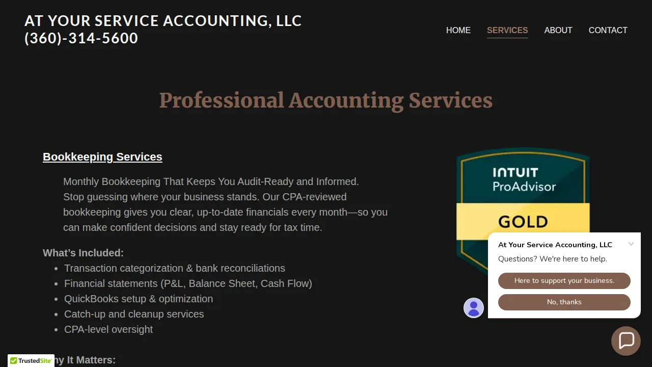 At Your Service Accounting, LLC page