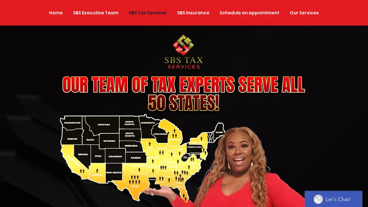 SBS Tax Services page