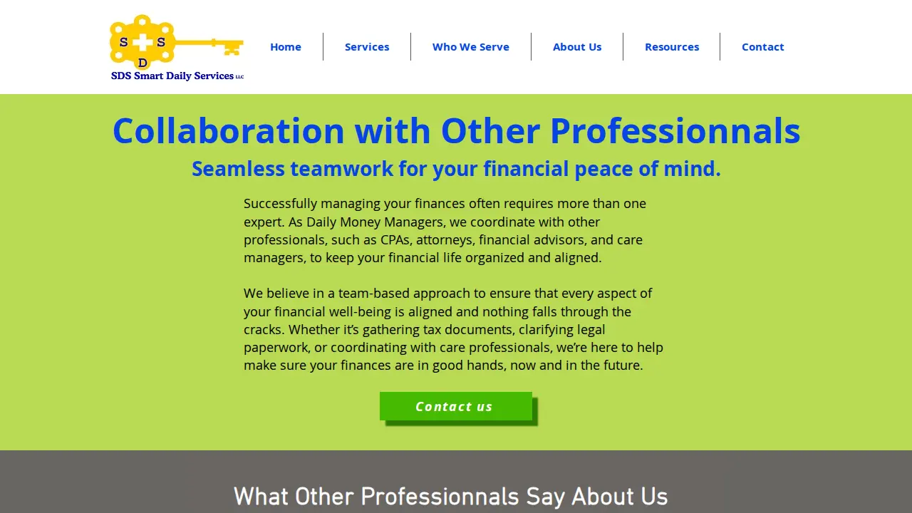 SDS Smart Daily Services LLC page