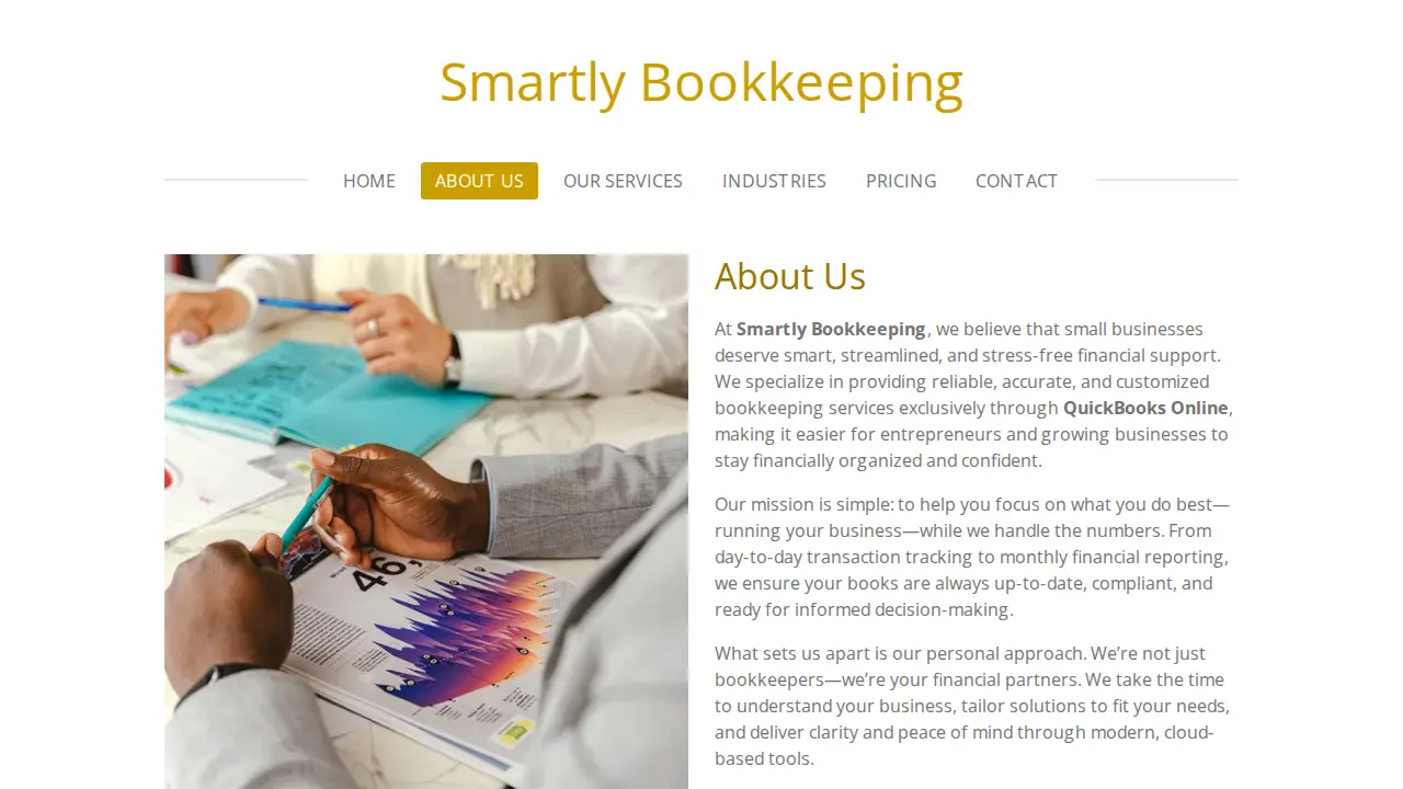 Smartly Bookkeeping page