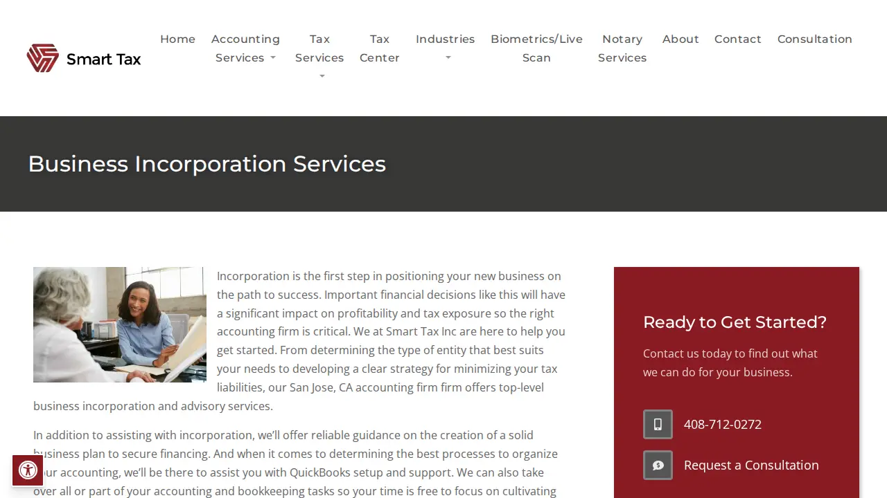 Smart Tax Inc. page
