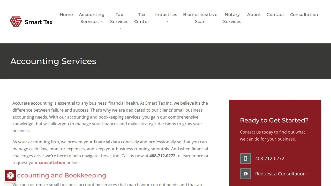 Smart Tax Inc. page