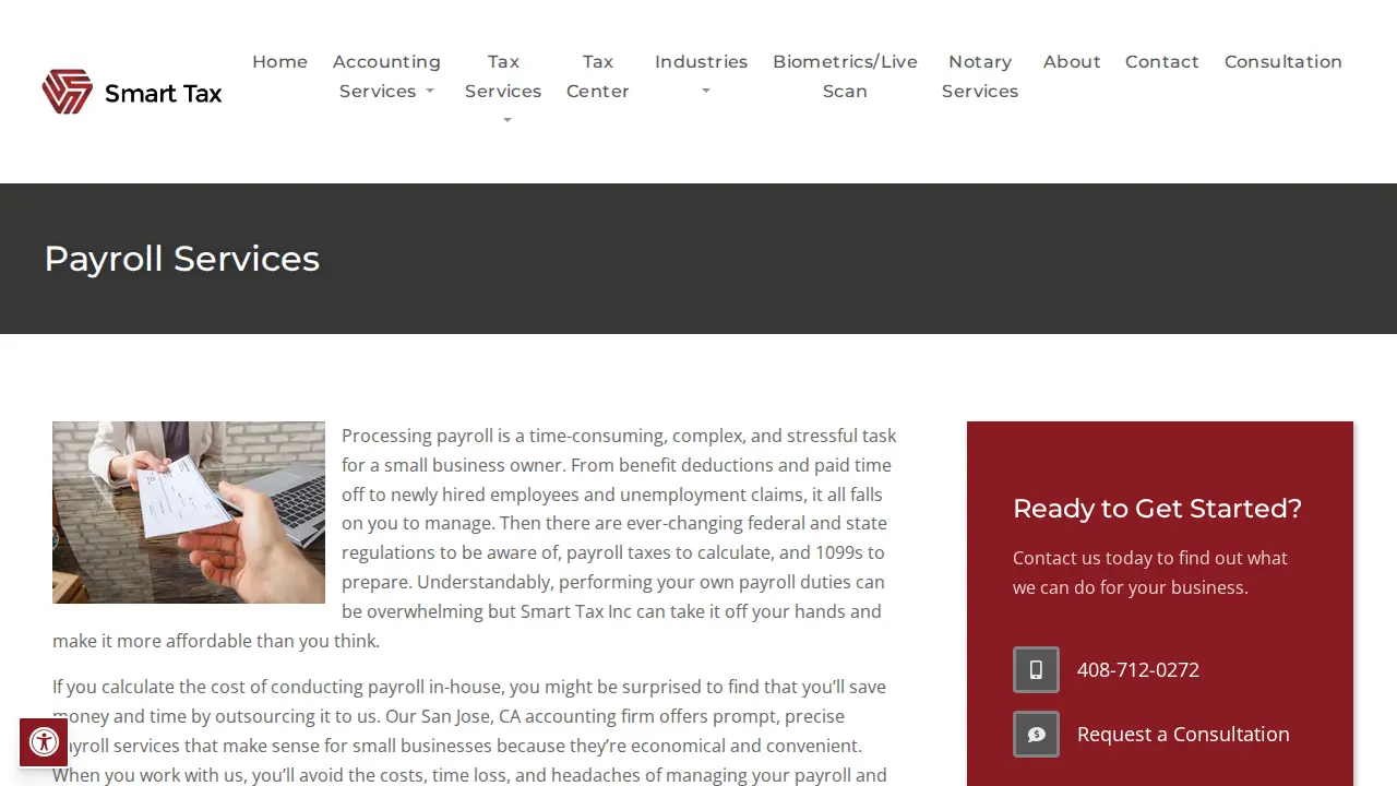 Smart Tax Inc. page