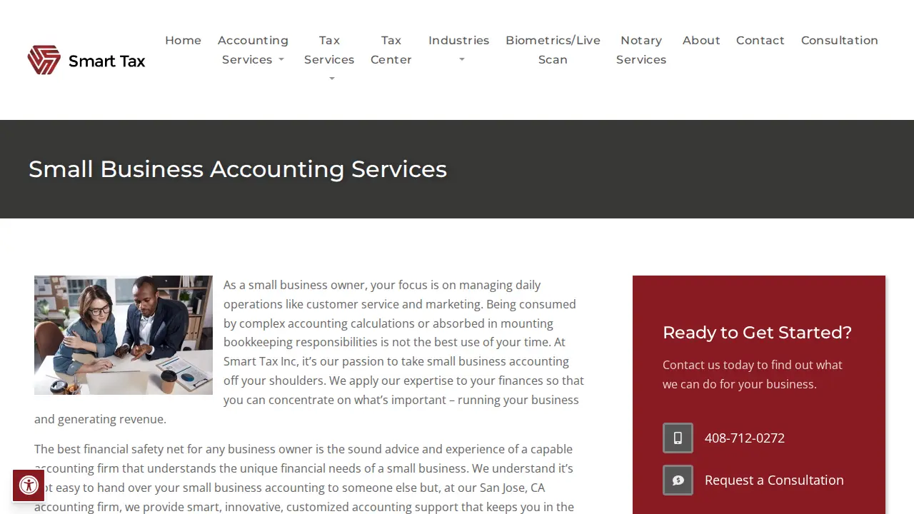 Smart Tax Inc. page