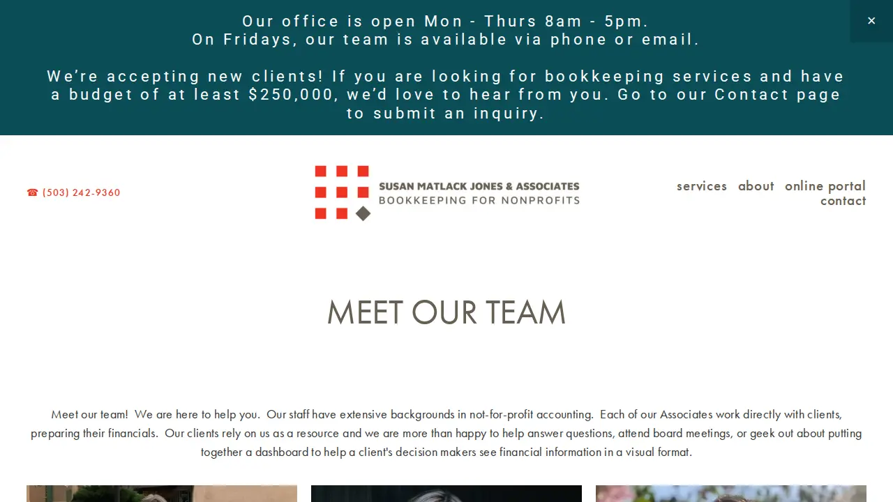 Susan Matlack Jones & Associates page