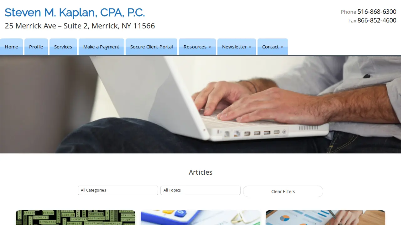 Steven M. Kaplan, CPA, PC page