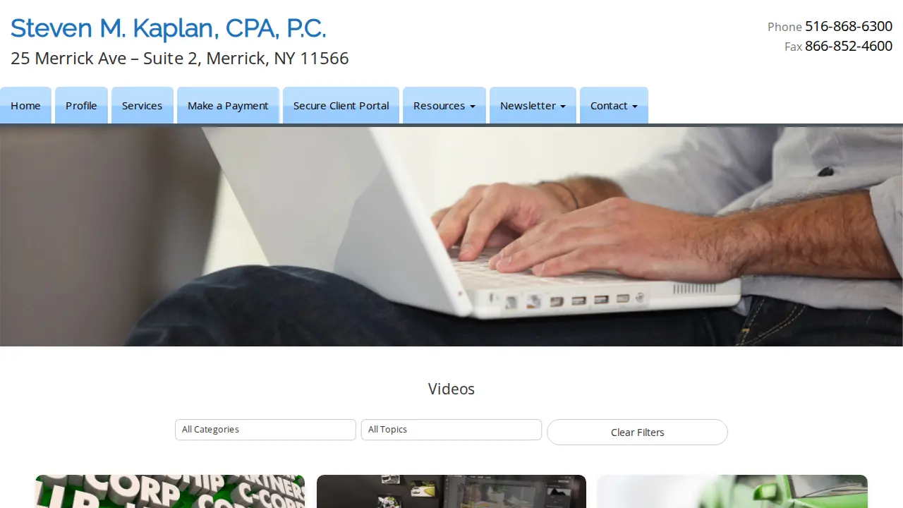 Steven M. Kaplan, CPA, PC page