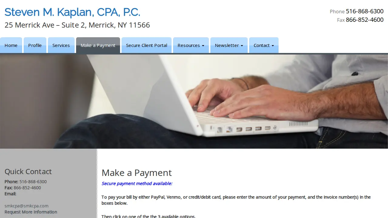 Steven M. Kaplan, CPA, PC page