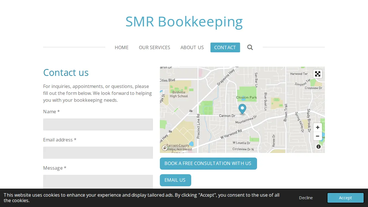 SMR Bookkeeping page