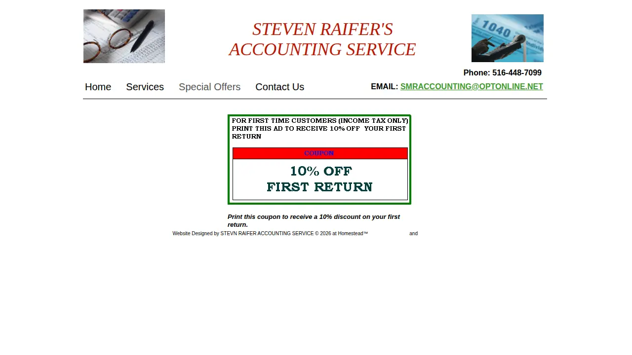 STEVEN RAIFER ACCOUNTING SERVICE page