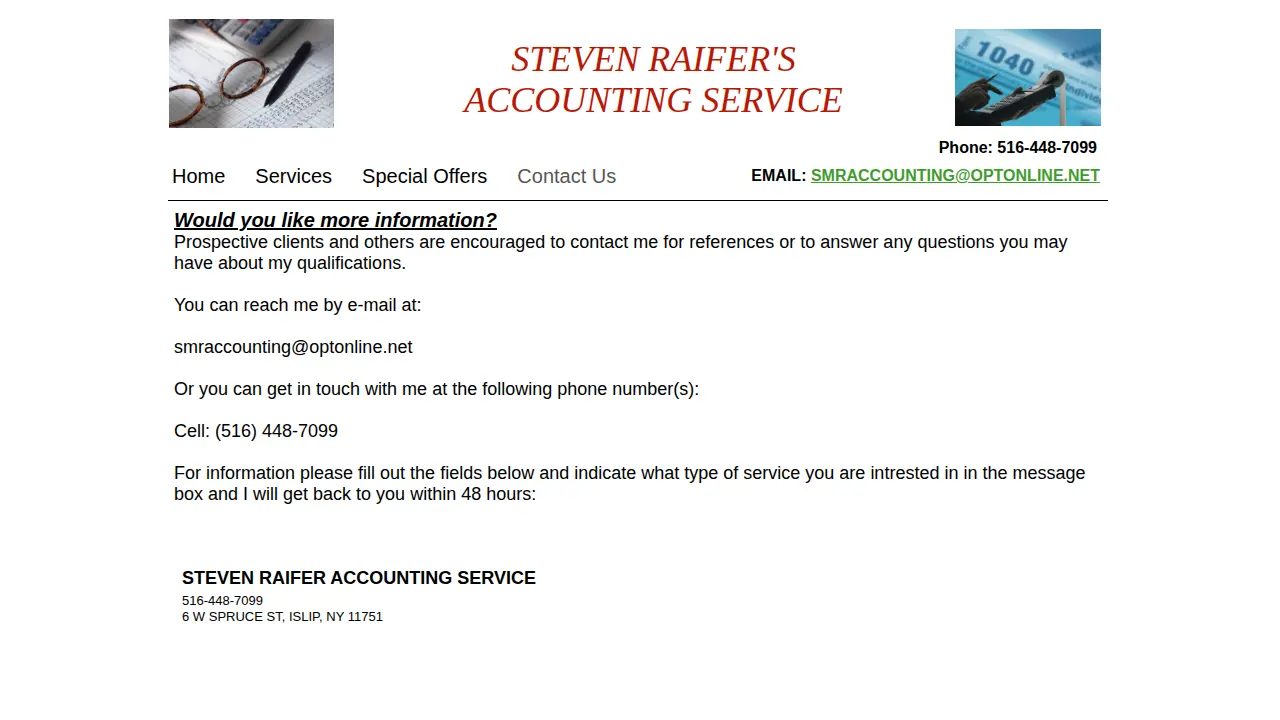 STEVEN RAIFER ACCOUNTING SERVICE
