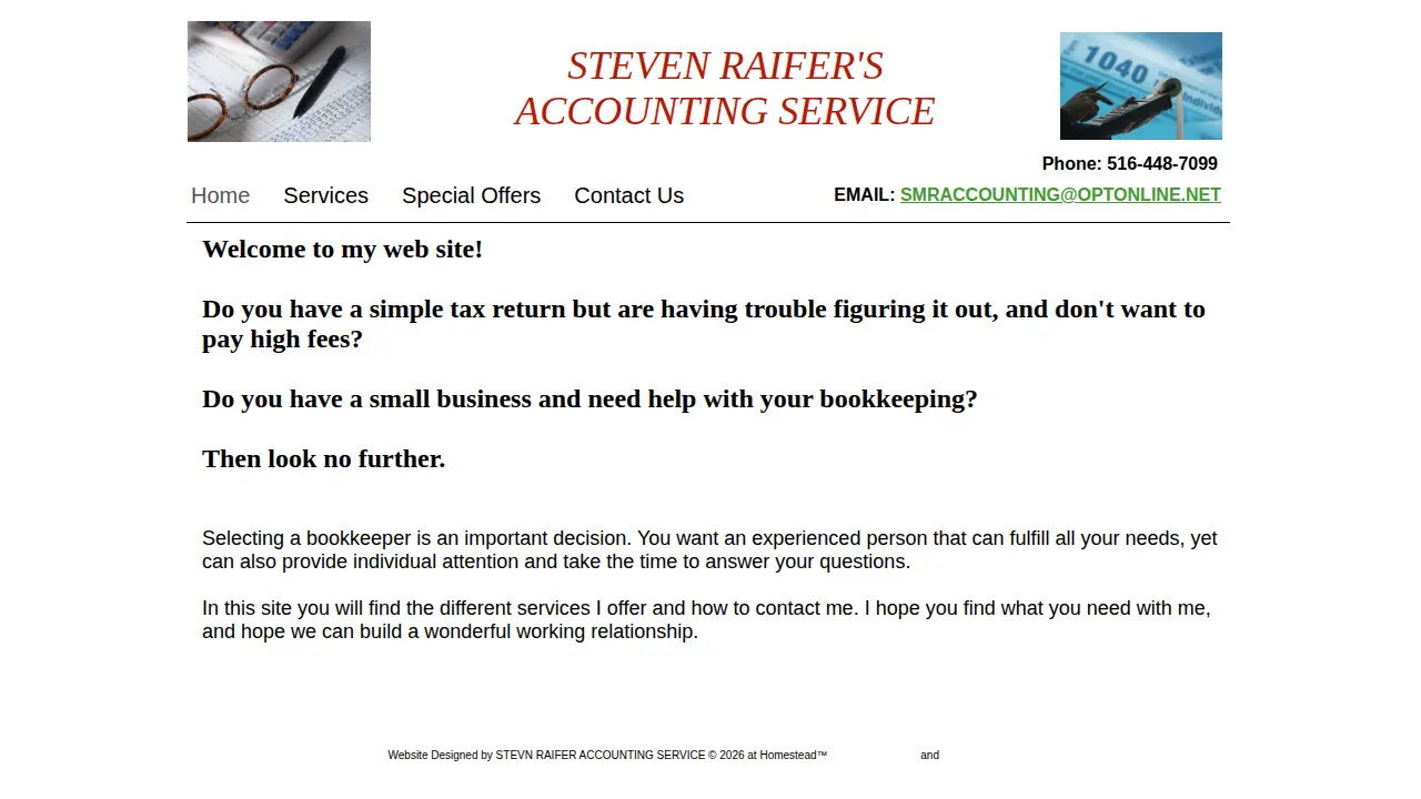 STEVEN RAIFER ACCOUNTING SERVICE page