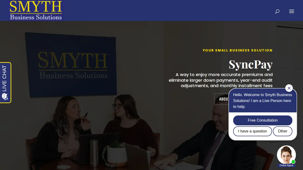 Smyth Business Solutions page