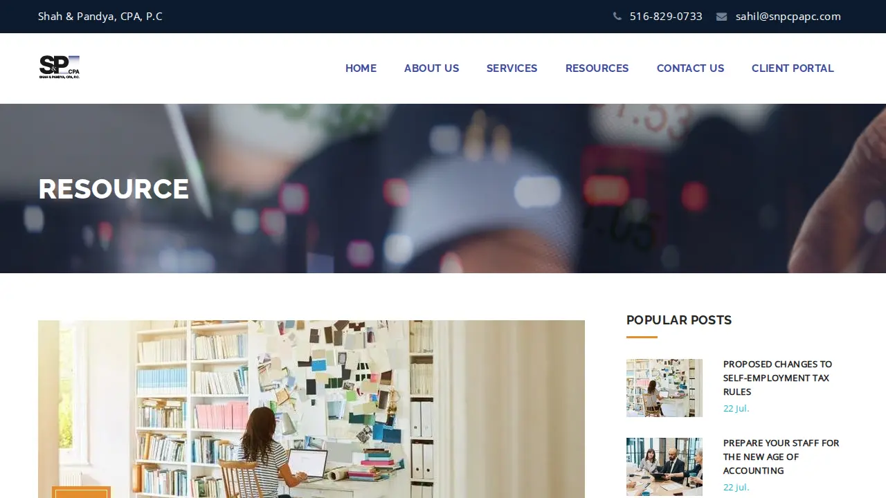 Shah & Pandya CPA PC page