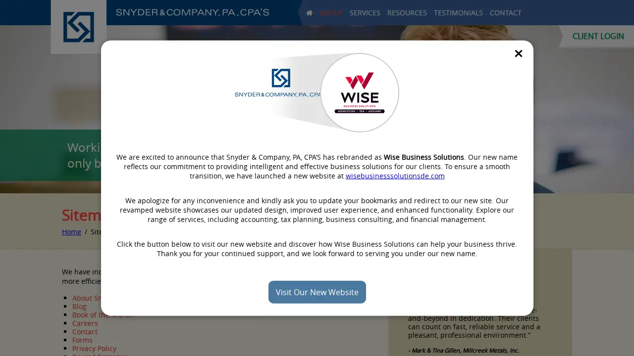 SNYDER & COMPANY PA, CPA's page