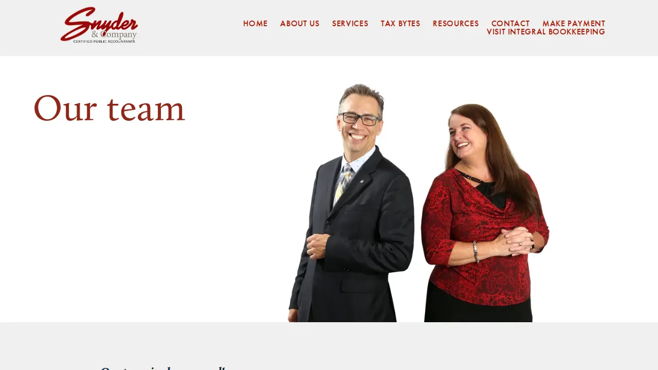Snyder & Company page