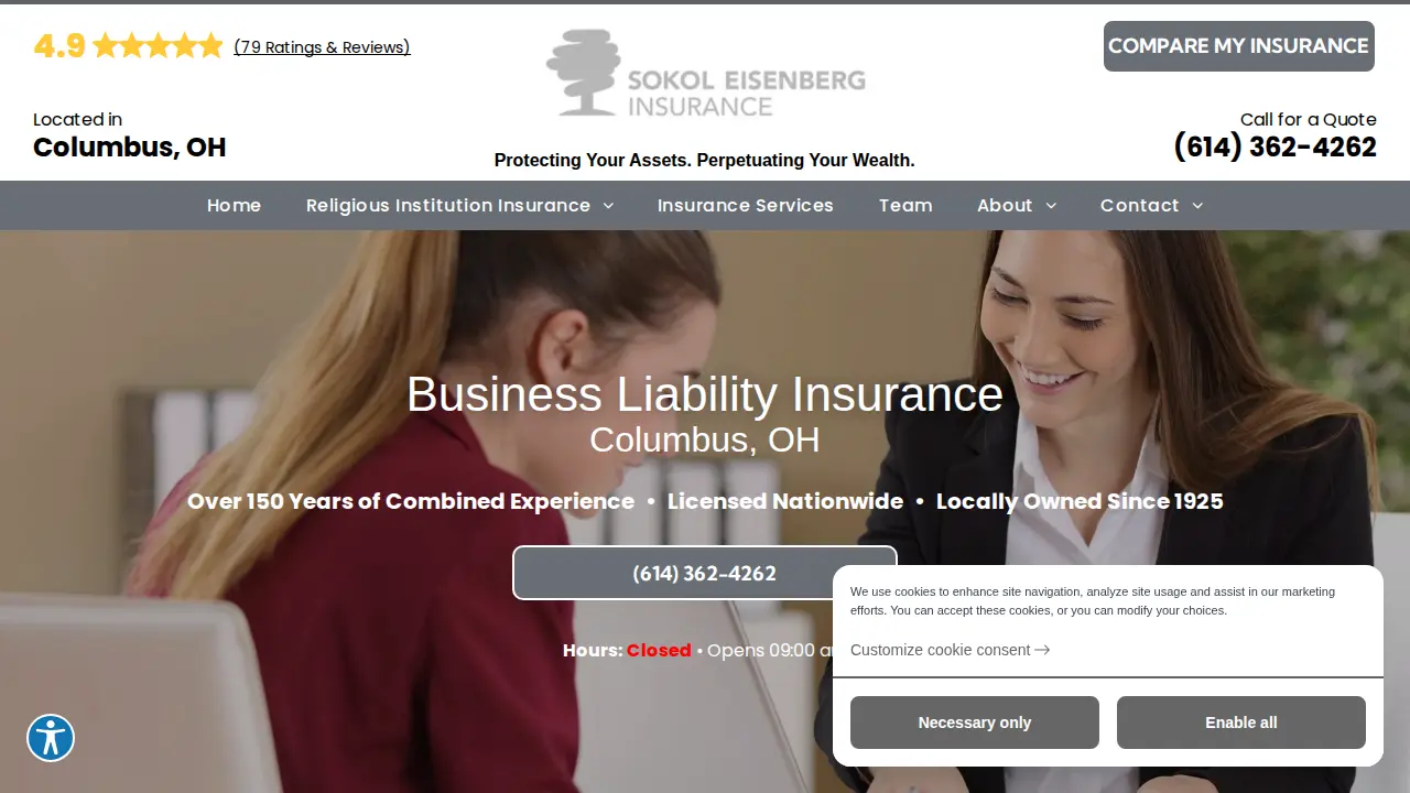 Sokol Eisenberg Insurance page