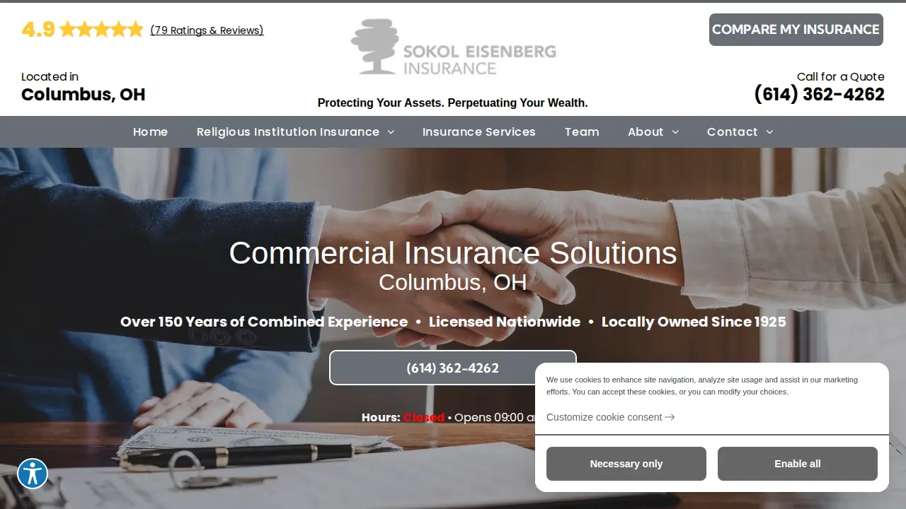Sokol Eisenberg Insurance page