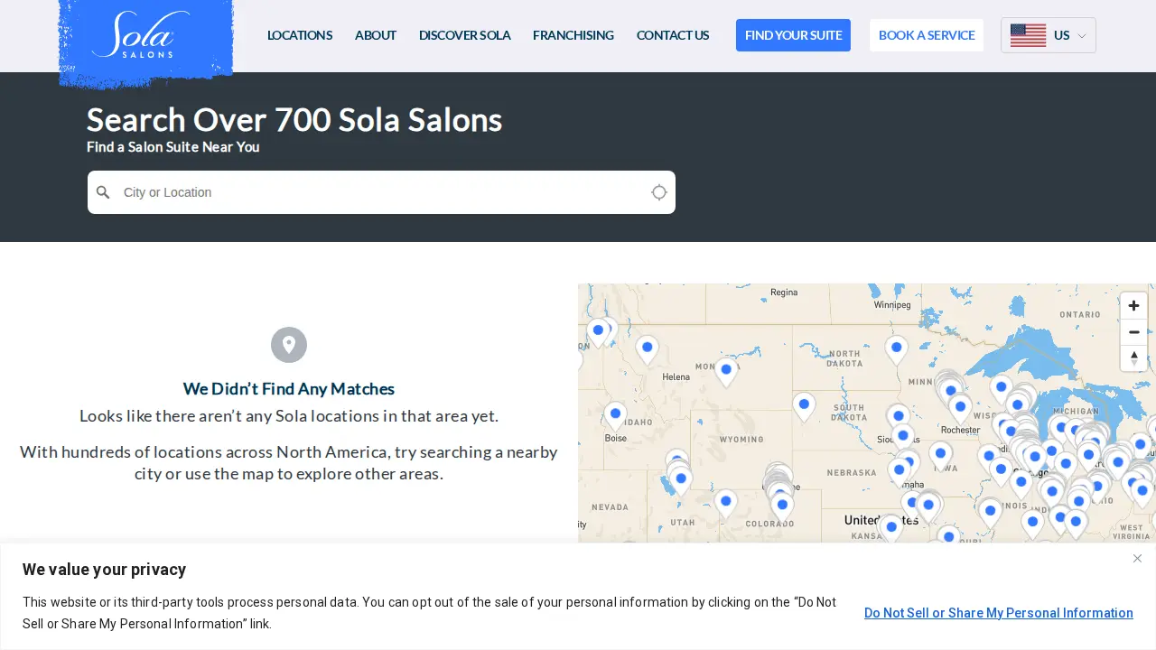Sola Beauty Supplies page