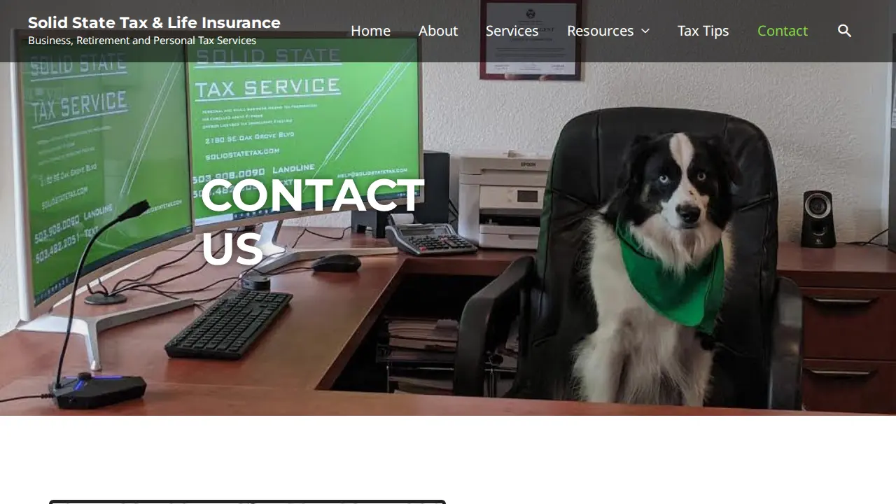 Solid State Tax & Life Insurance page